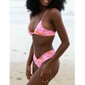 Skatie Pink and Orange Floral Bikini